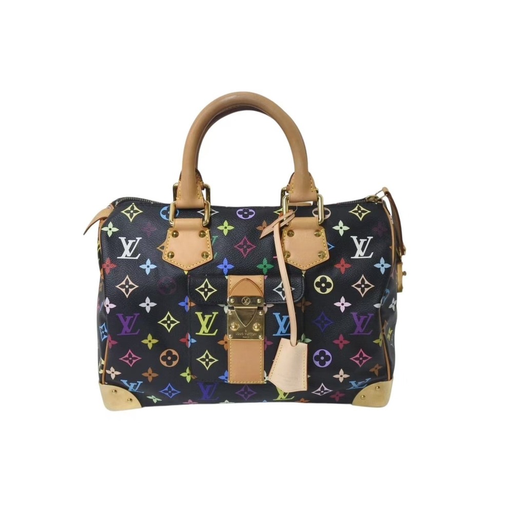 Louis Vuitton Speedy handbag Monogram Multicolore Multicolor Black